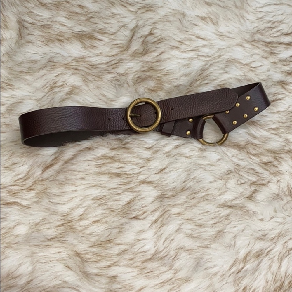 BANANA REPUBLIC: Brown Leather Belt